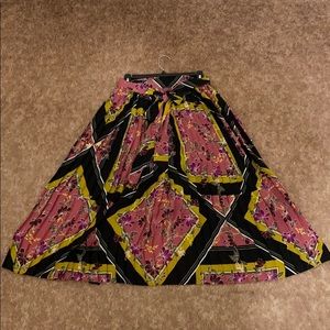 New APT. 9 multicolored flower pleated skirt